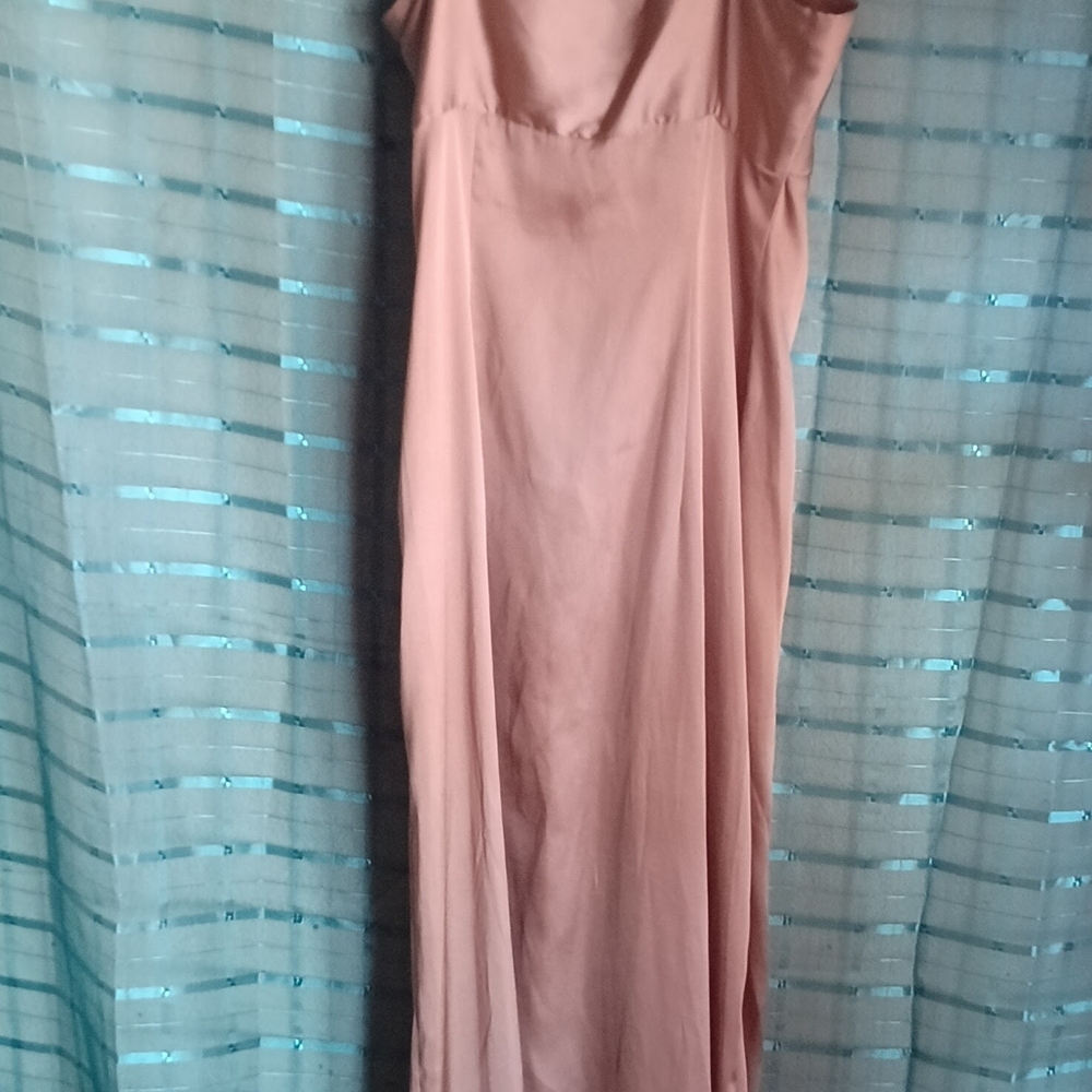 Zara Women's Knotted Front Satin Dress - Picture 6 of 7